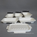 Biodegradable Disposable Take Out to Go Fiber Pulp Lunch Fruit Food Tray with Lid